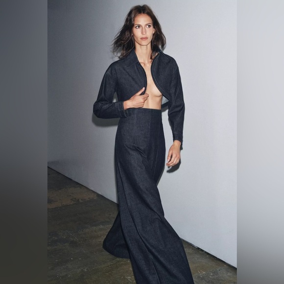 ZARA WOMAN COLLECTION DENIM BOLERO JACKET - Picture 2 of 14